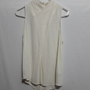 MAEVE BY ANTHRO Crisscross Neckline Elegant Cream Sleeveless Top